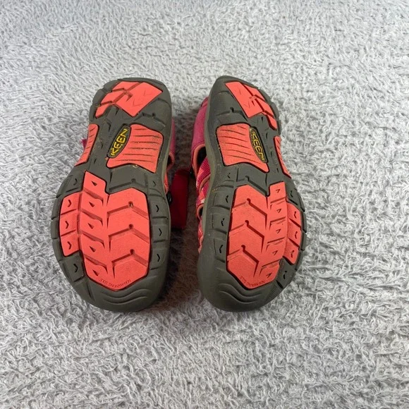 KEEN Newport H2 Pink Orange Plaid Waterproof Sandals Kids Size 3 US 35 EU - Picture 5 of 6